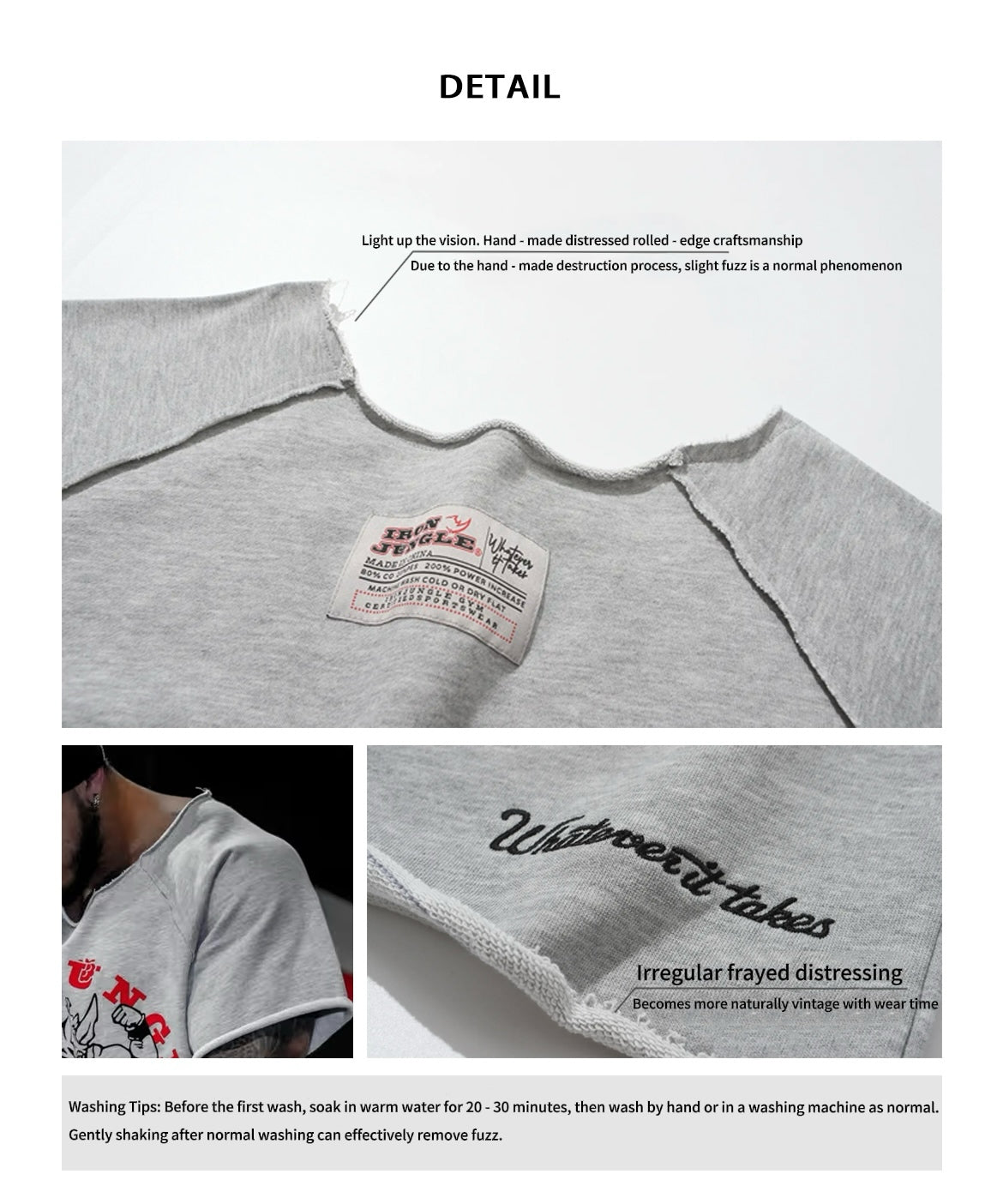 Gray Wide Neck T-Shirt