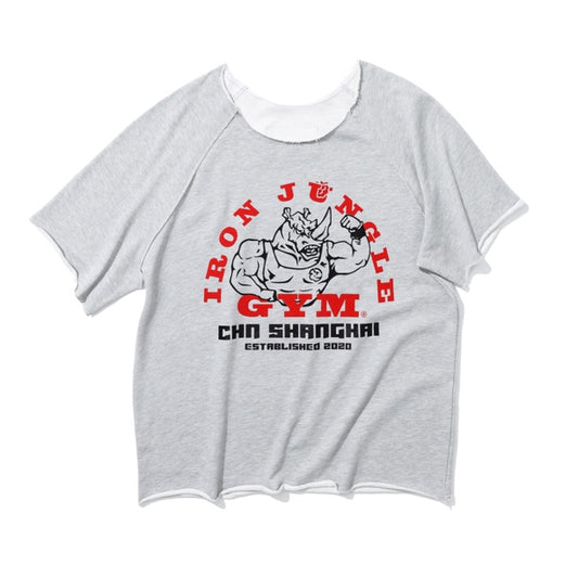 Gray Wide Neck T-Shirt